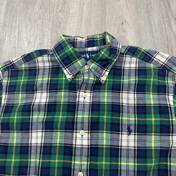 Vintage Polo Ralph Lauren Short Sleeve Button Shirt Men's Medium Classic Fit 90s - Picture 3 of 6